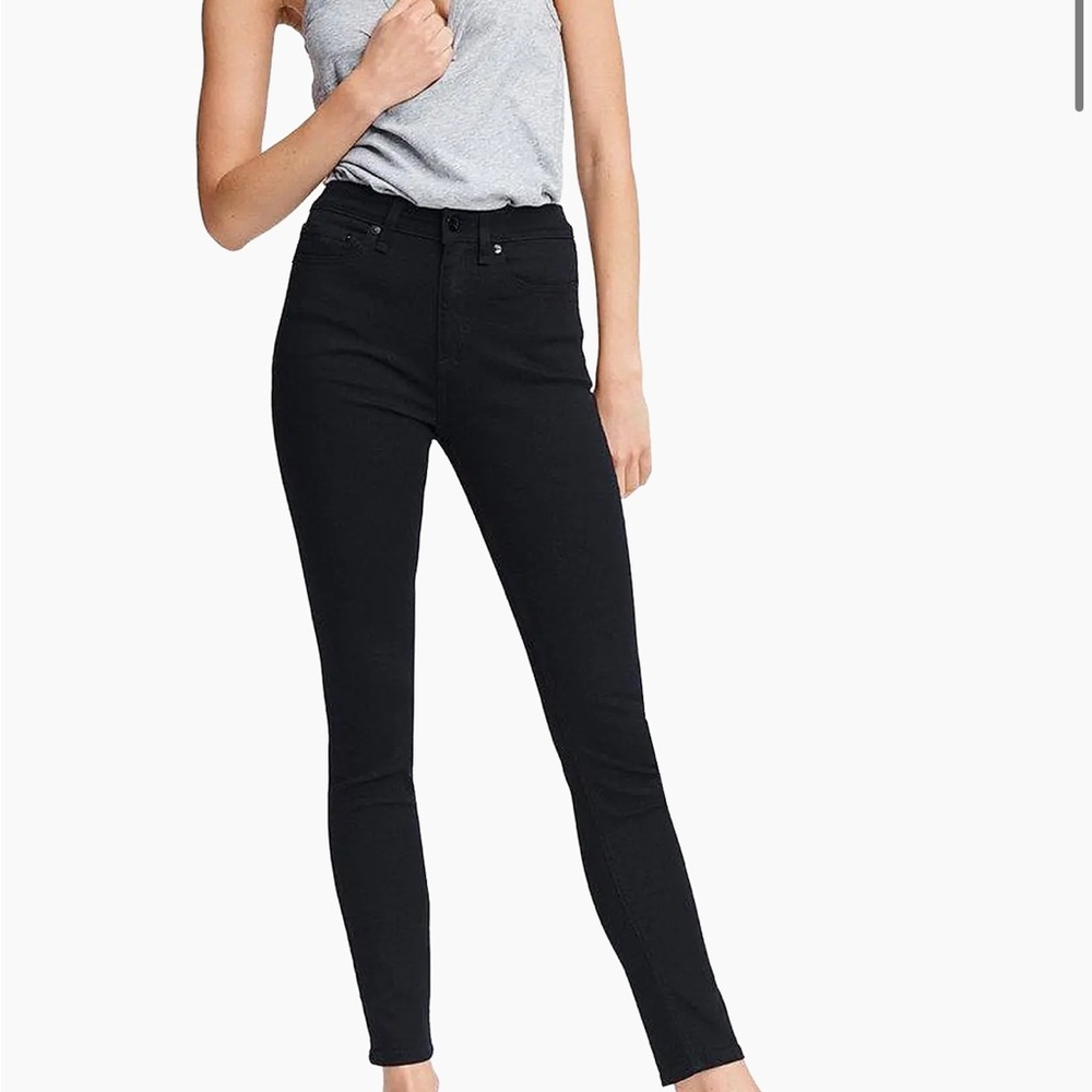 Rag & Bone Nina High Rise Ankle Skinny Jeans Black